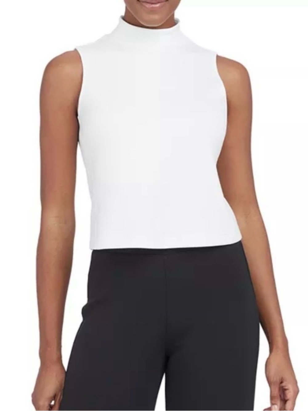 White Spanx AirEssentials Mock Neck Sleeveless Tank Top Women’s 2XL Sporty Minim
